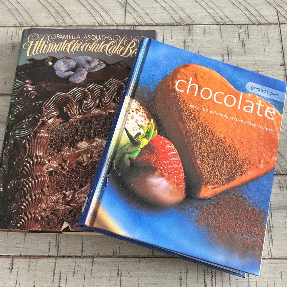 Chocolate Recipe Cookbooks Bundle of 2 Hardcover Packed With Delicious Desserts